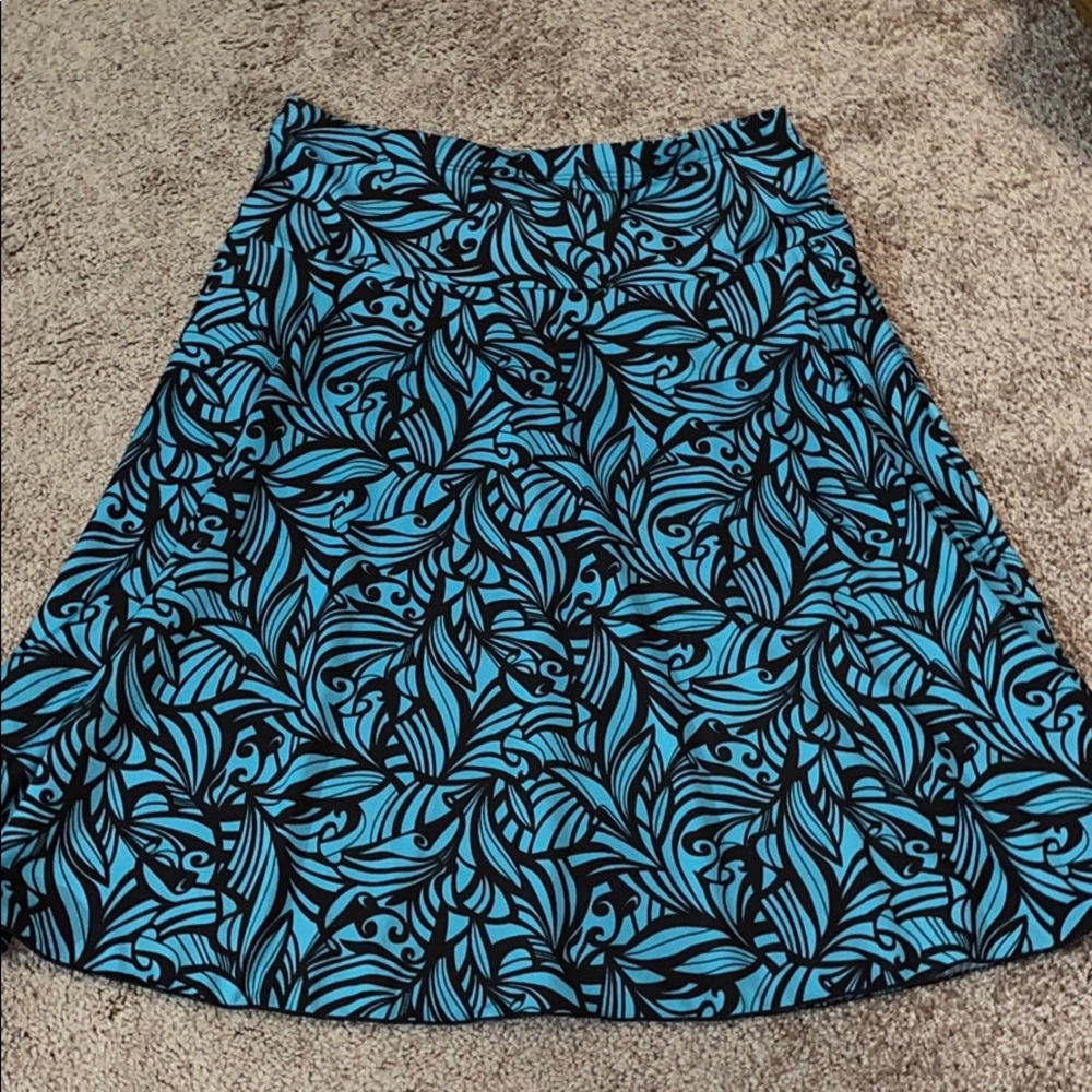 Blue/teal and black skirt